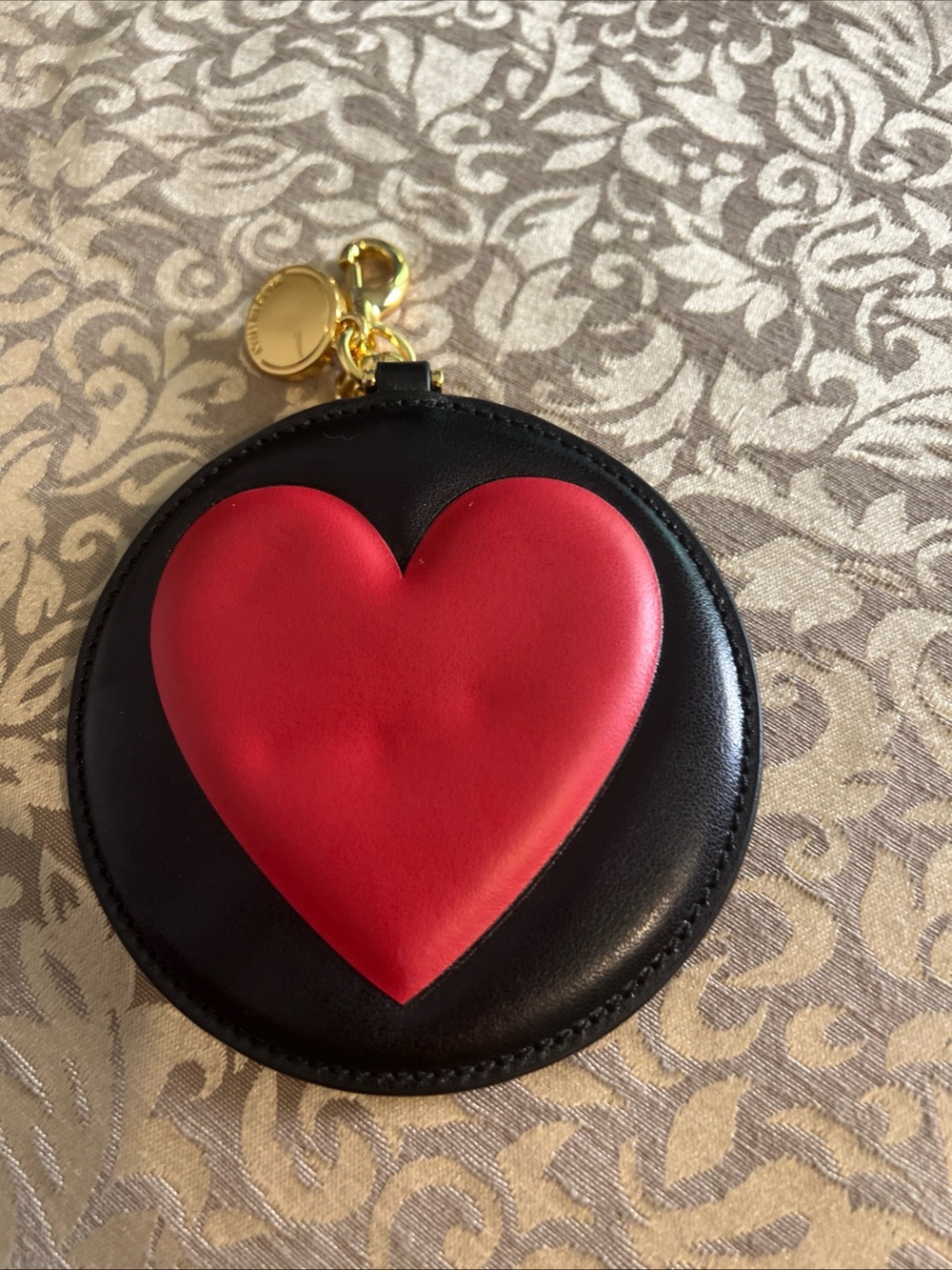 Moschino Heart Keychain For Handbag/ Purse/ Backpack. Made In Italy. Large